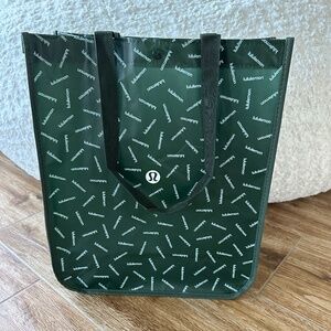 NEW Lululemon Shopping Gift Bag Yoga Logo Large Tote Green
